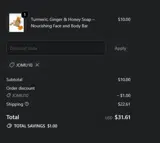 JOMU10 coupon verification screenshot