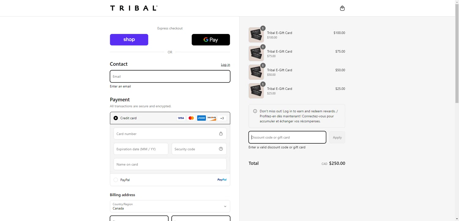 Tribal Fashion promo code screenshot showing code NICOLE20 applied at Tribal Fashion checkout page. Uploaded by SimplyCodes community member CrownTiger6508 on Aug 29, 2025