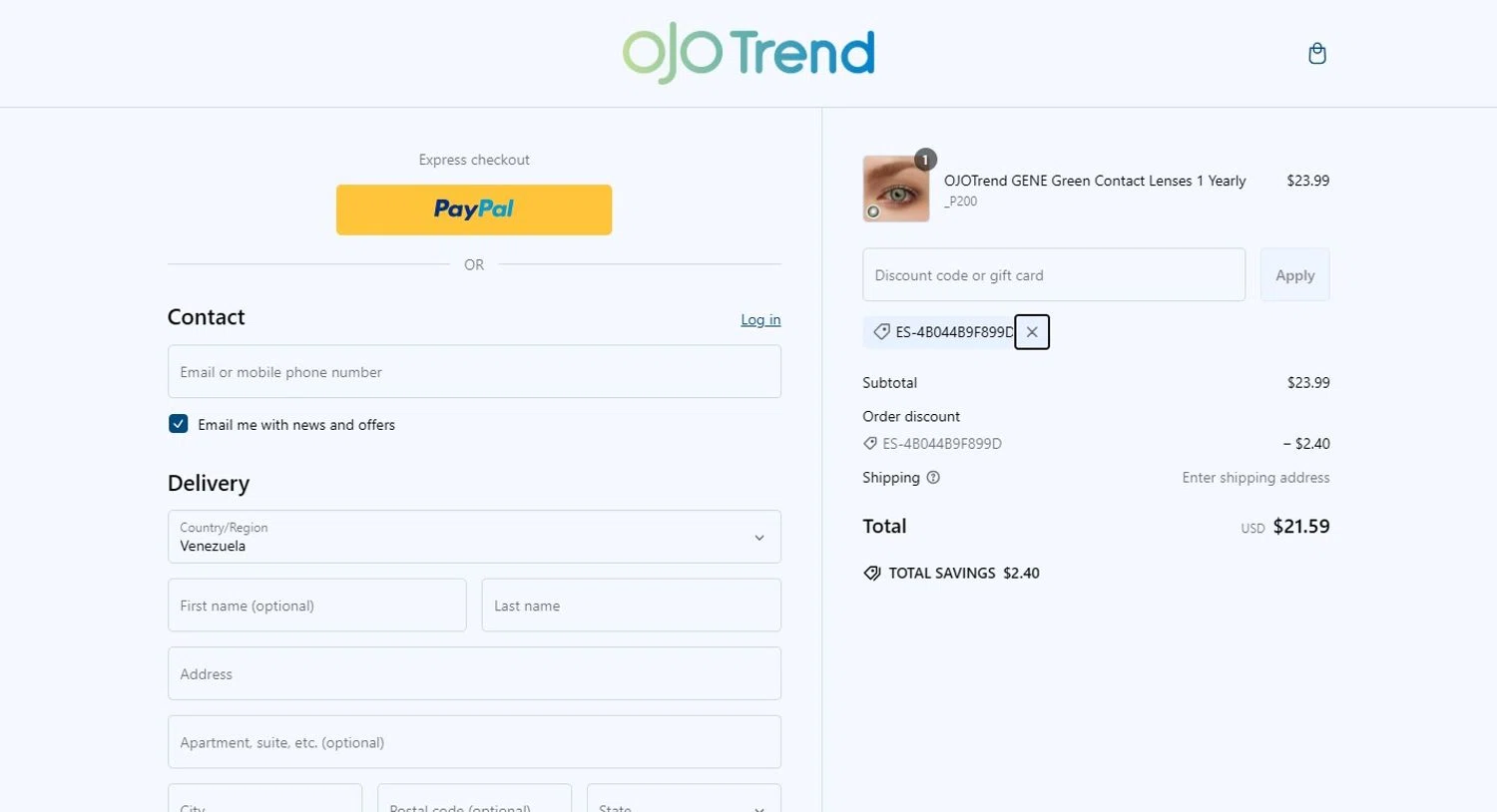 Tribeca Film Festival checkout page showing Tribeca Film Festival promo code box | Screenshot taken by SimplyCodes community member on Feb 17, 2025