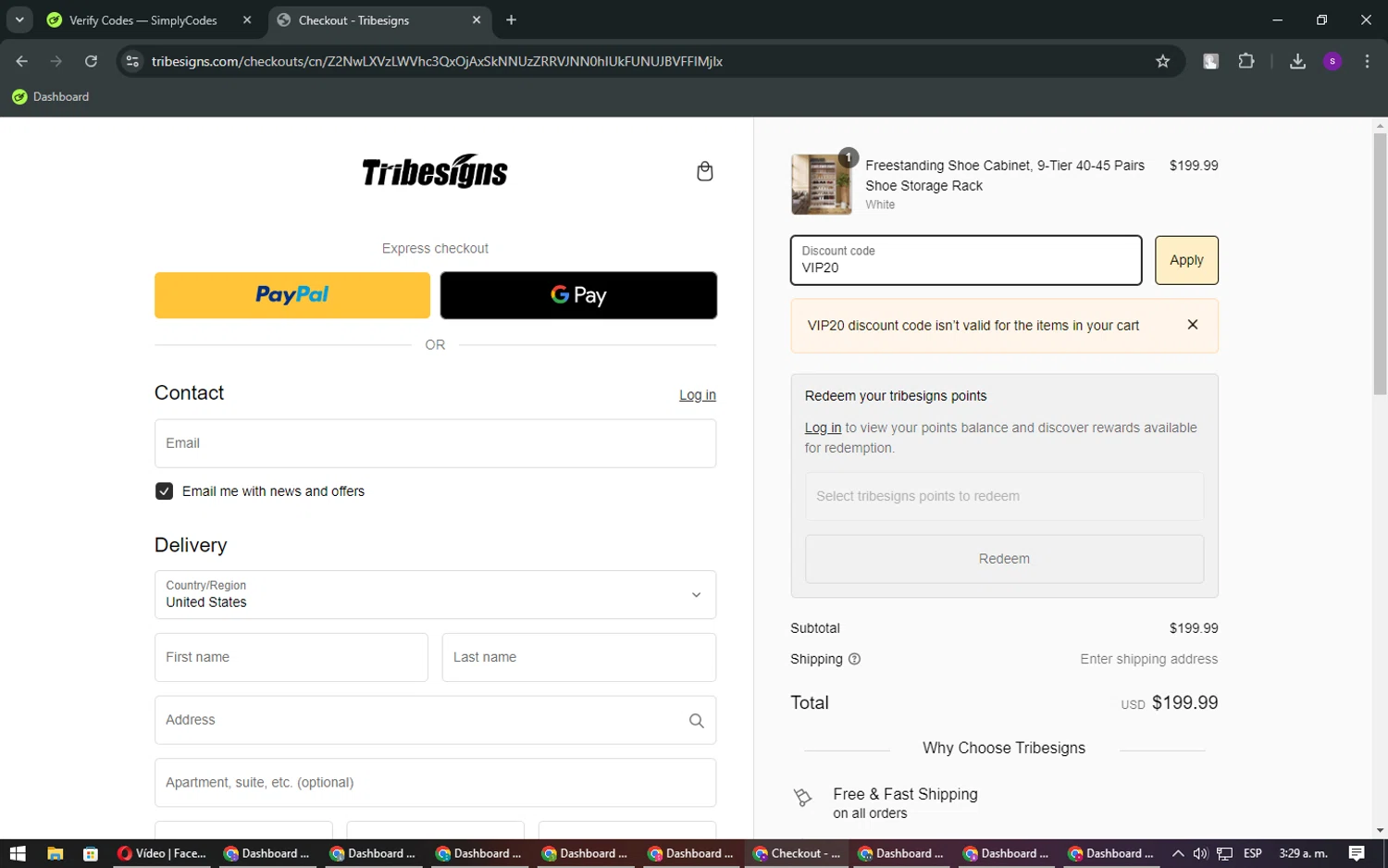 where to use Tribesigns promo code box
