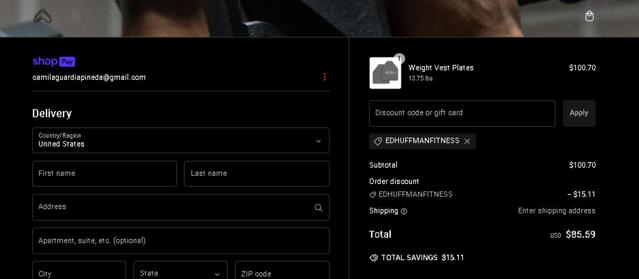 Tribe Wod checkout page showing Tribe Wod discount code box | Screenshot taken by SimplyCodes community member on Jan 9, 2025
