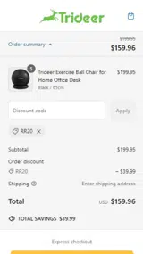 RR20 coupon verification screenshot