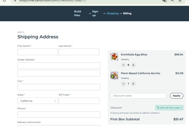 Trifecta checkout page showing Trifecta discount code box | Screenshot taken by SimplyCodes community member on Sep 3, 2025