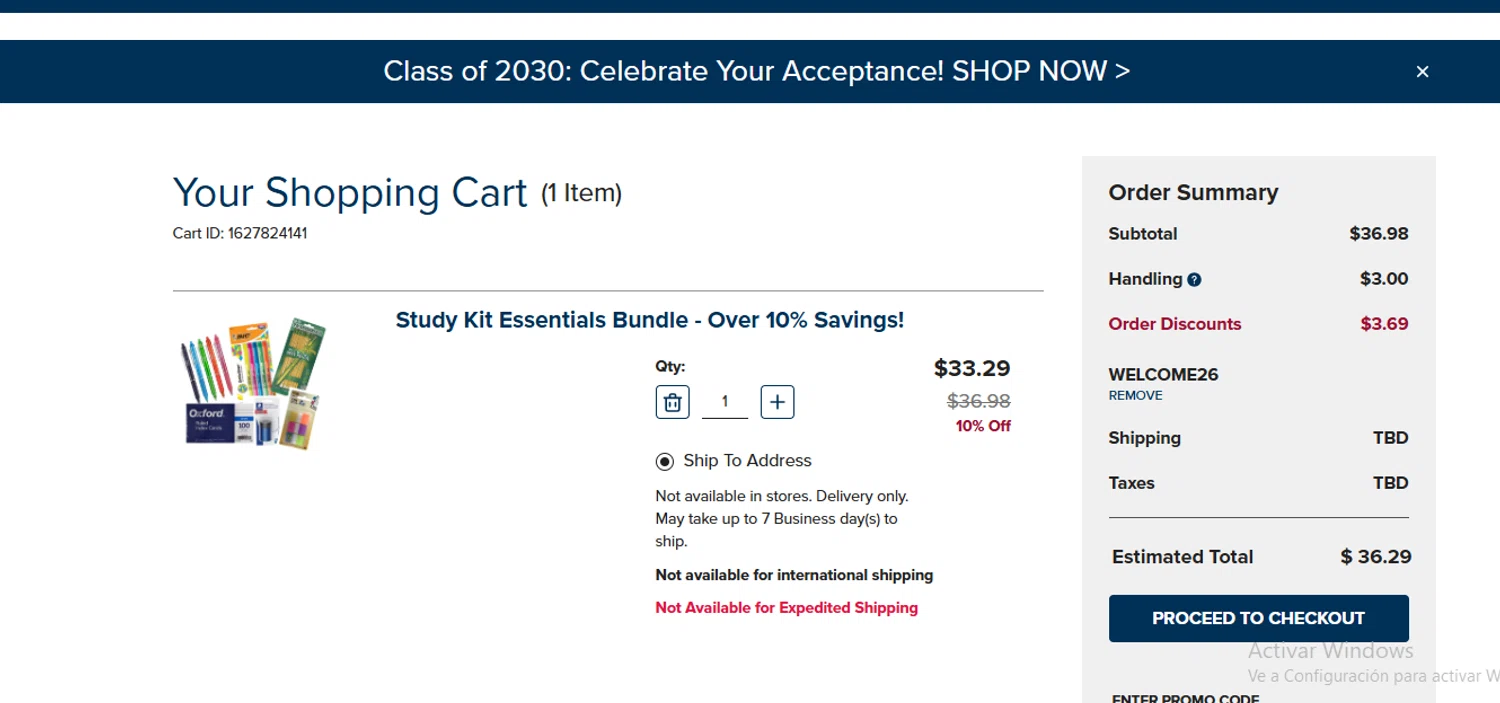 Trinity College promo code screenshot showing code WELCOME26 applied at Trinity College checkout page. Uploaded by SimplyCodes community member Loki_Odinson on Feb 19, 2026