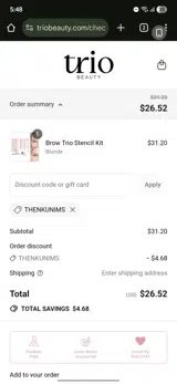 THENKUNIMS coupon verification screenshot