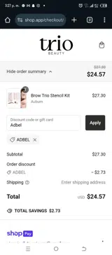 Adbel coupon verification screenshot