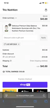 LXZ-I8FC3U9 coupon verification screenshot
