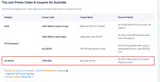 TRIPCAR8 coupon verification screenshot