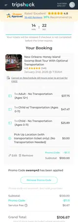 SWAMP43 coupon verification screenshot