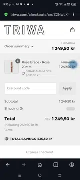 Strap-mania30% coupon verification screenshot