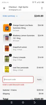 Trojan Horse Cannabis coupon verification screenshot