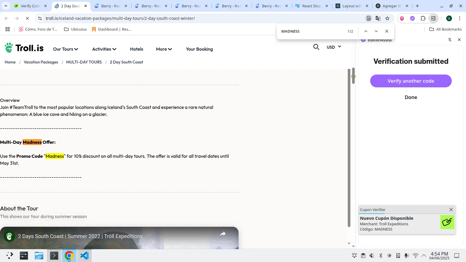 Troll Expeditions checkout page showing Troll Expeditions promo code box | Screenshot taken by SimplyCodes community member on Jun 4, 2025