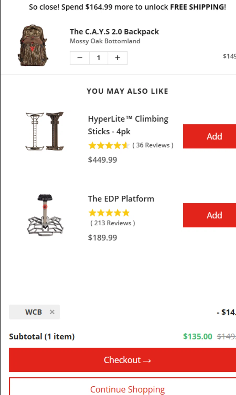 Trophyline discount code screenshot showing code WCB applied at Trophyline checkout page. Uploaded by SimplyCodes community member Kaizen on Apr 9, 2025