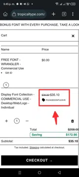 PIeaseDontLeave coupon verification screenshot