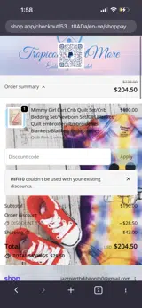 HIFI10 coupon verification screenshot