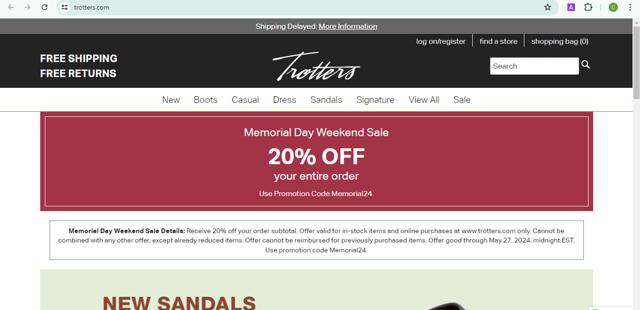 Trotters checkout page showing Trotters promo code box | Screenshot taken by SimplyCodes community member on May 24, 2024