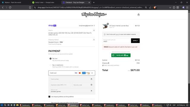 Troy Lee Designs checkout page showing Troy Lee Designs discount code box | Screenshot taken by SimplyCodes community member on Aug 26, 2025