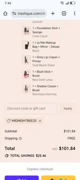 MIDNIGHTBEE20 coupon verification screenshot