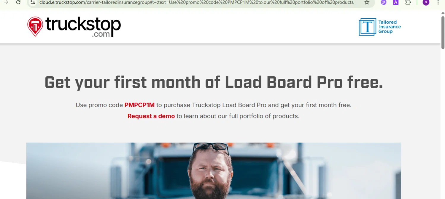 TRUCKSTOP checkout page showing TRUCKSTOP promo code box | Screenshot taken by SimplyCodes community member on Nov 8, 2025