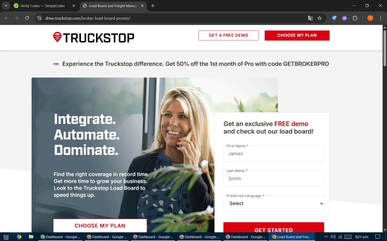 TRUCKSTOP checkout page showing TRUCKSTOP promo code box | Screenshot taken by SimplyCodes community member on Jan 3, 2026