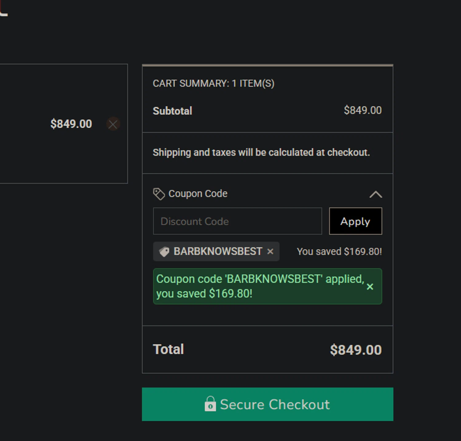 TruDiagnostic discount code screenshot showing code BARBKNOWSBEST applied at TruDiagnostic checkout page. Uploaded by SimplyCodes community member xocelot44x on Sep 20, 2025