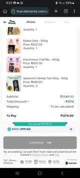 BIG50 coupon verification screenshot