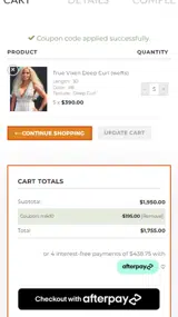 MLK10 coupon verification screenshot