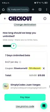50WELCOME10 coupon verification screenshot
