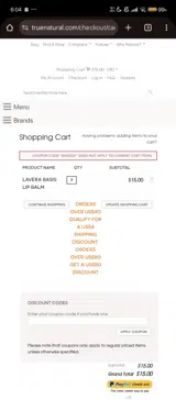 BASIS20 coupon verification screenshot