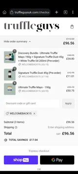 WELCOMEBACK15 coupon verification screenshot