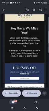 Missyou15 coupon verification screenshot