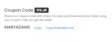 MARYADAMS coupon verification screenshot