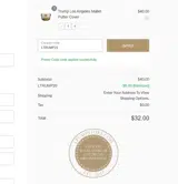 LTRUMP20 coupon verification screenshot