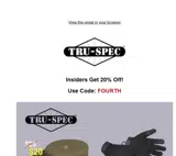 Tru-Spec coupon verification screenshot