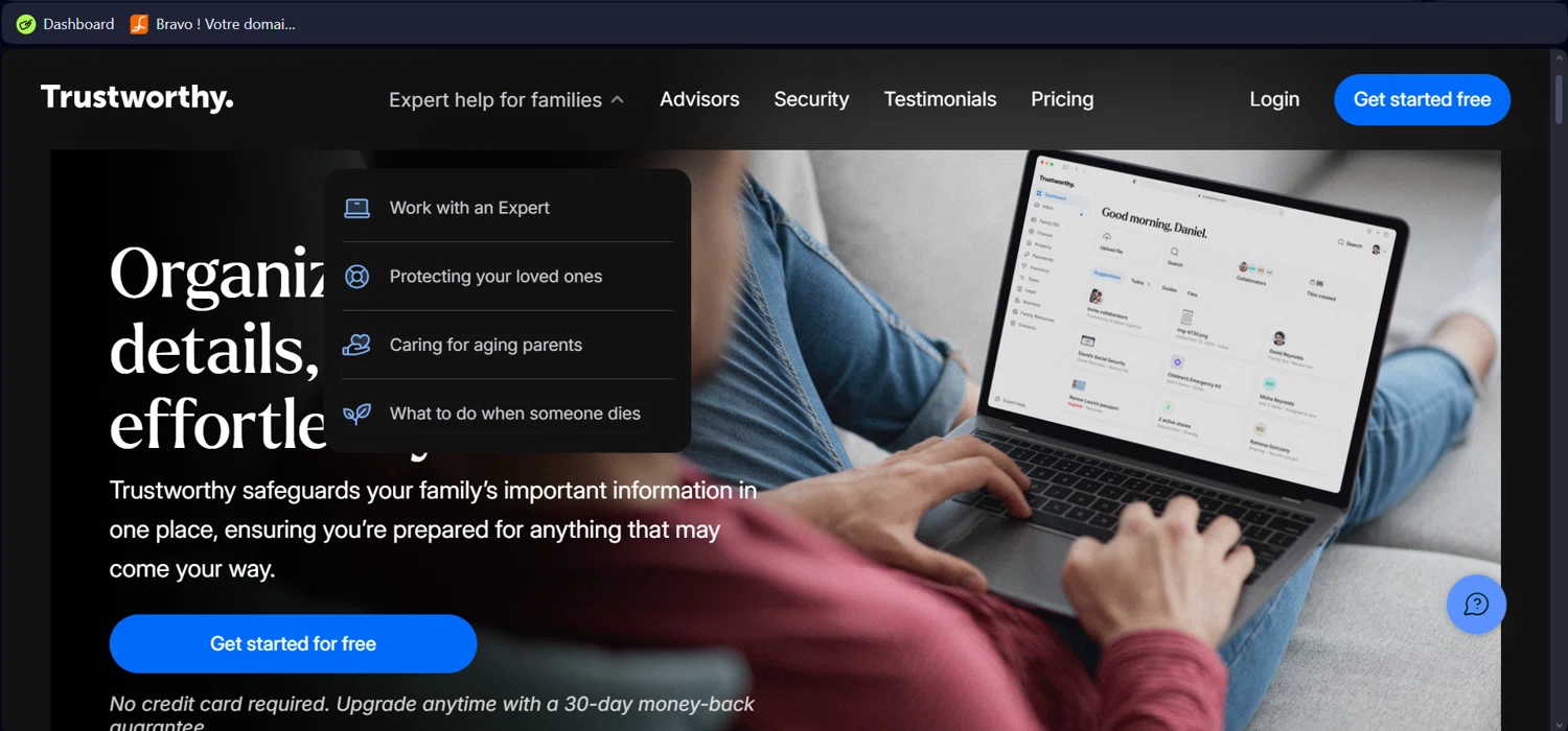 Trustworthy promo code screenshot showing code TRUST20 applied at Trustworthy checkout page. Uploaded by SimplyCodes community member azulcarysal on Mar 8, 2025