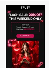 VALENTINES20 coupon verification screenshot