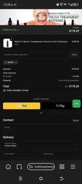 Adbex coupon verification screenshot