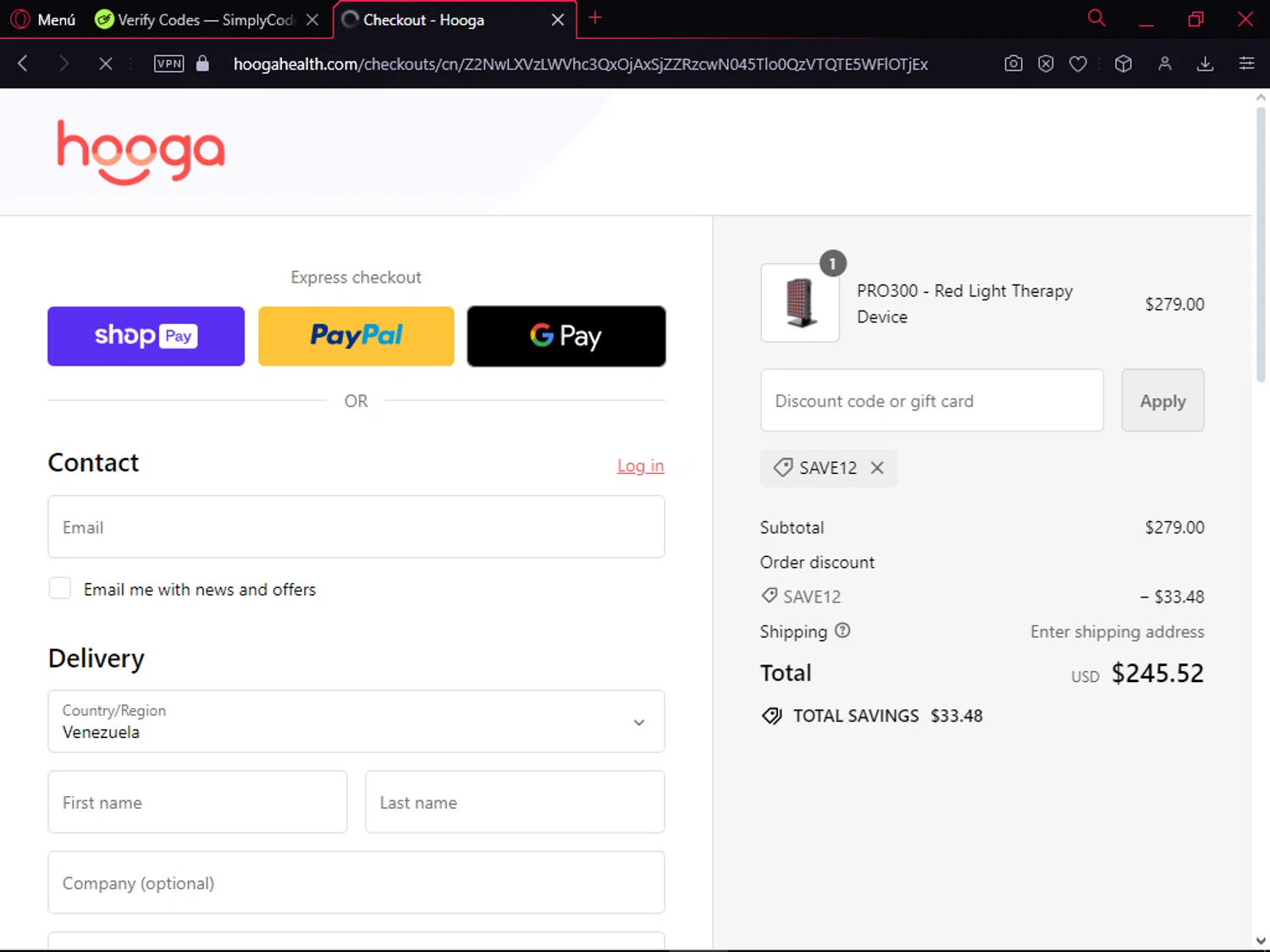 where to use Truvaga promo code box