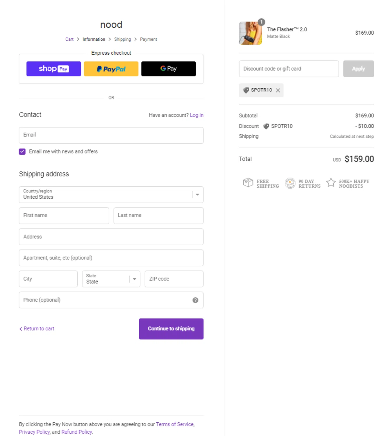 how to use Nood coupons