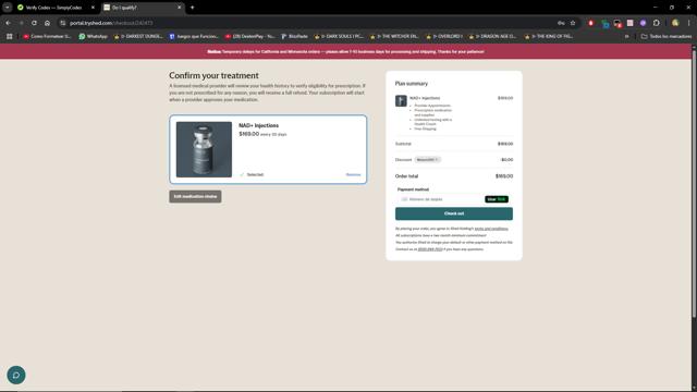 Shed checkout page showing Shed promo code box | Screenshot taken by SimplyCodes community member on Jul 25, 2025