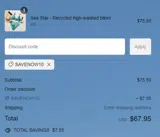 SAVENOW10 coupon verification screenshot