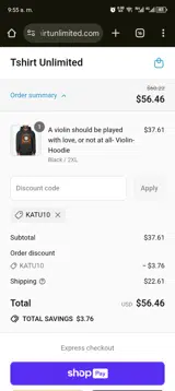 KATU10 coupon verification screenshot