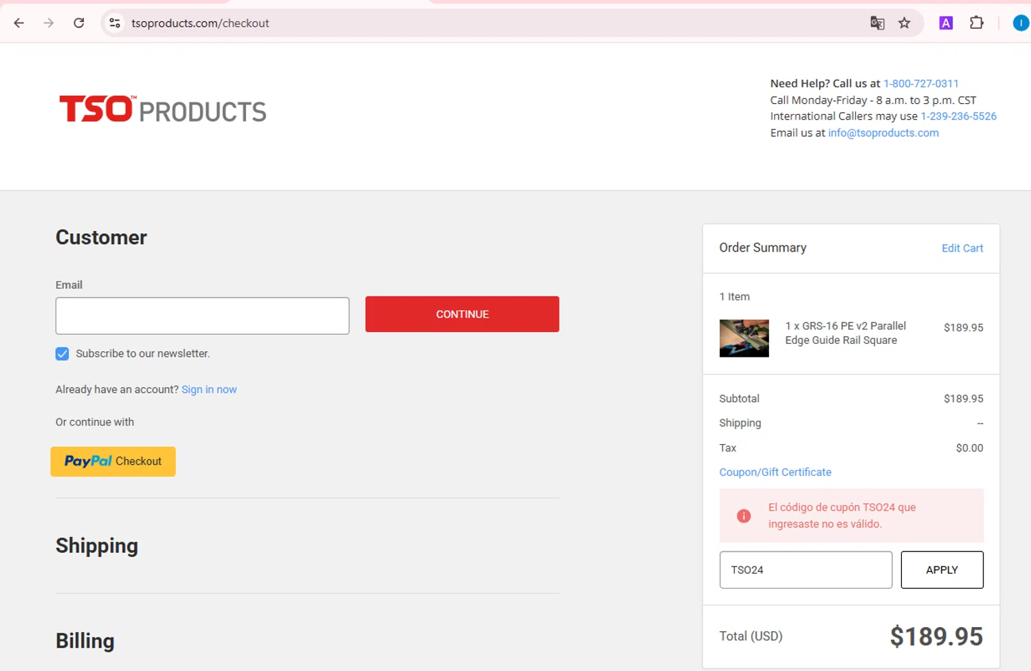 TSO Products promo code screenshot showing code TSO24 applied at TSO Products checkout page. Uploaded by SimplyCodes community member TreasureScout5082 on Jan 21, 2025