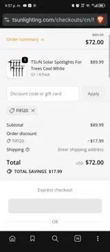 FIFI20 coupon verification screenshot