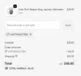 ladymalicysin coupon verification screenshot