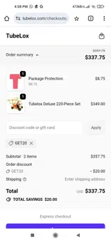 GET20 coupon verification screenshot