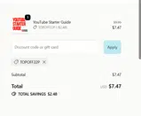 TOPOFF22p coupon verification screenshot