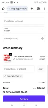 supergift30 coupon verification screenshot