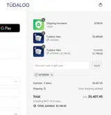 AFTERPAY coupon verification screenshot