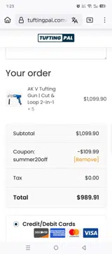 summer20off coupon verification screenshot